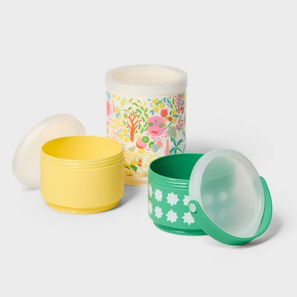 Vacation Stackable Snacklebox Yellow/Green - Roller Rabbit x Target - Picture 2 of 3